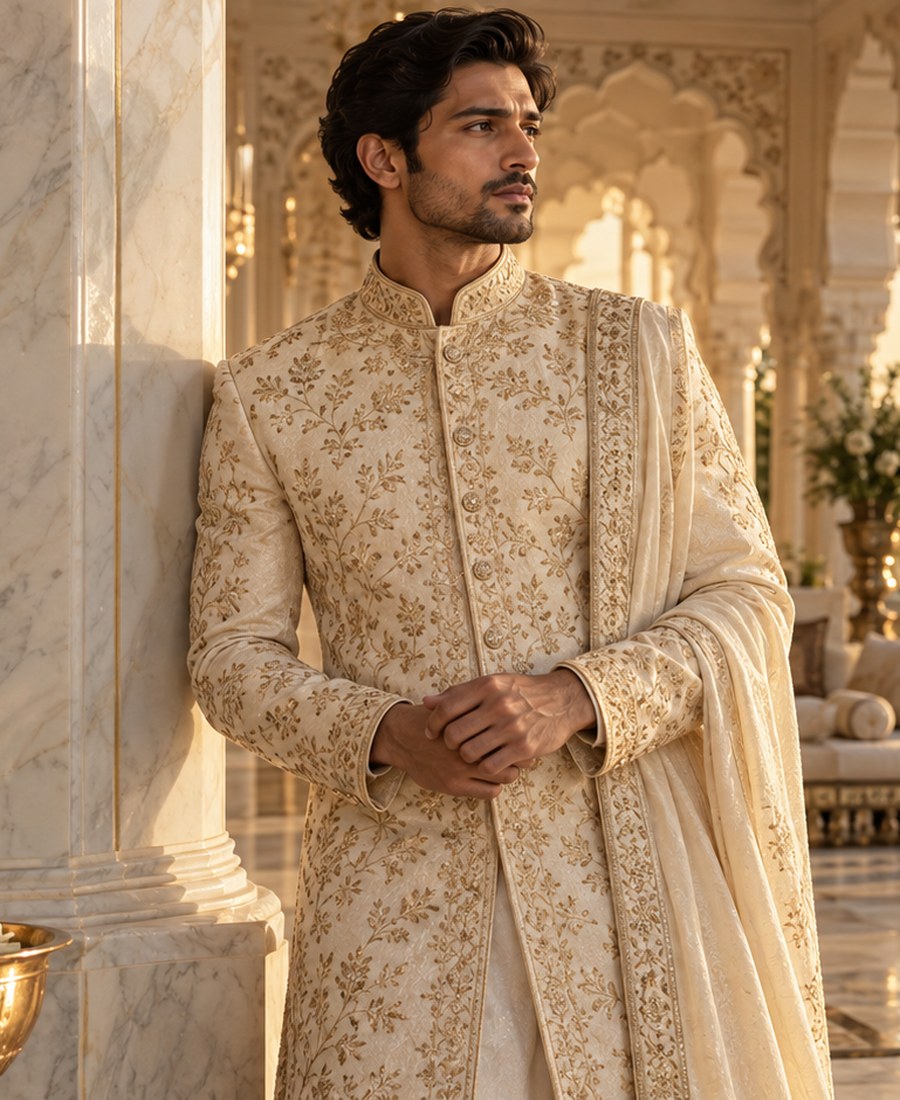 Sherwani Ivory Signature